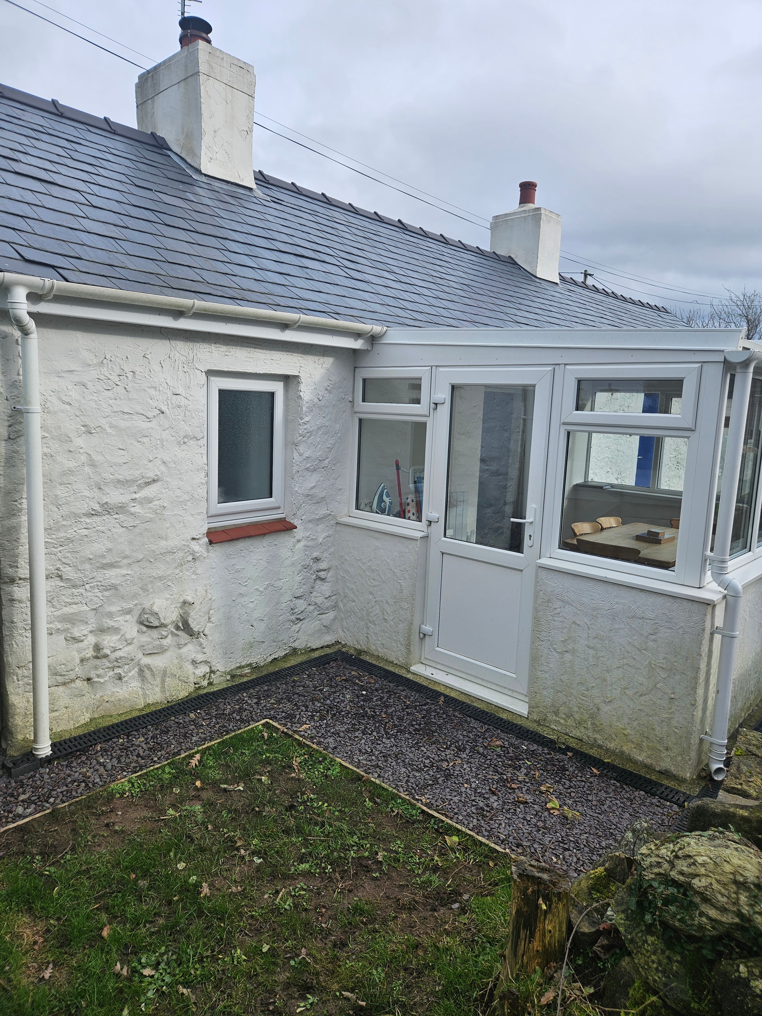 Exterior render before painting — second view, Hermon